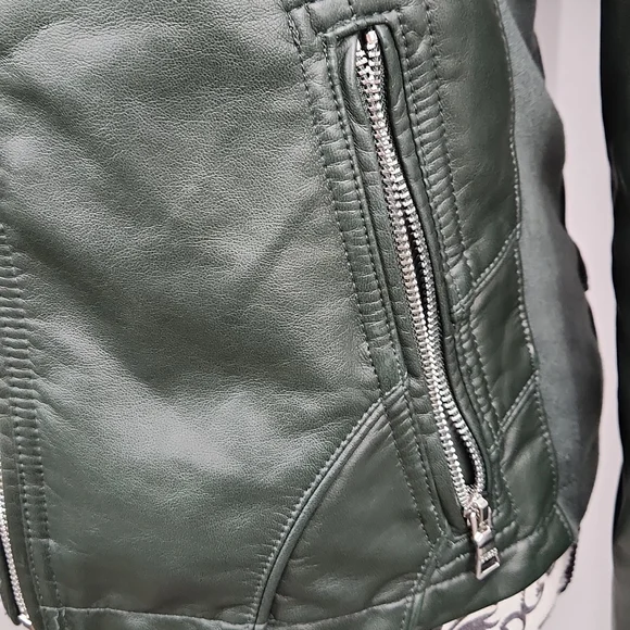 Guess Green Moto Jacket - Picture 6 of 13